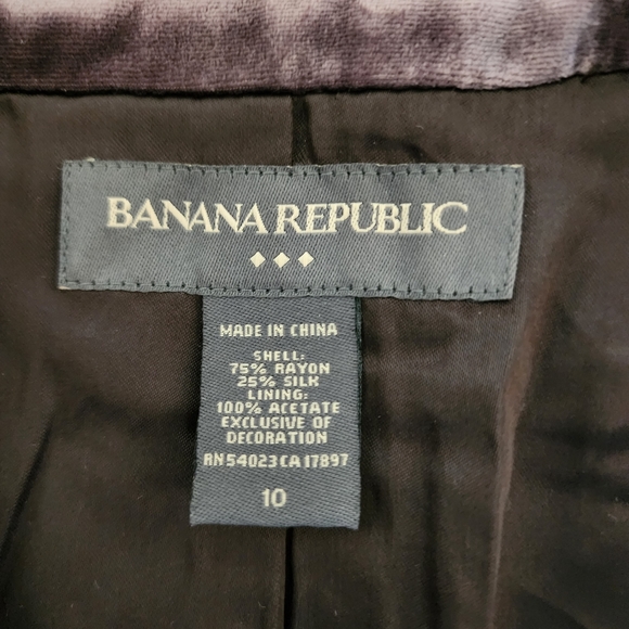 Vintage Banana Republic Purple Velvet Tie Front Top - Picture 3 of 10